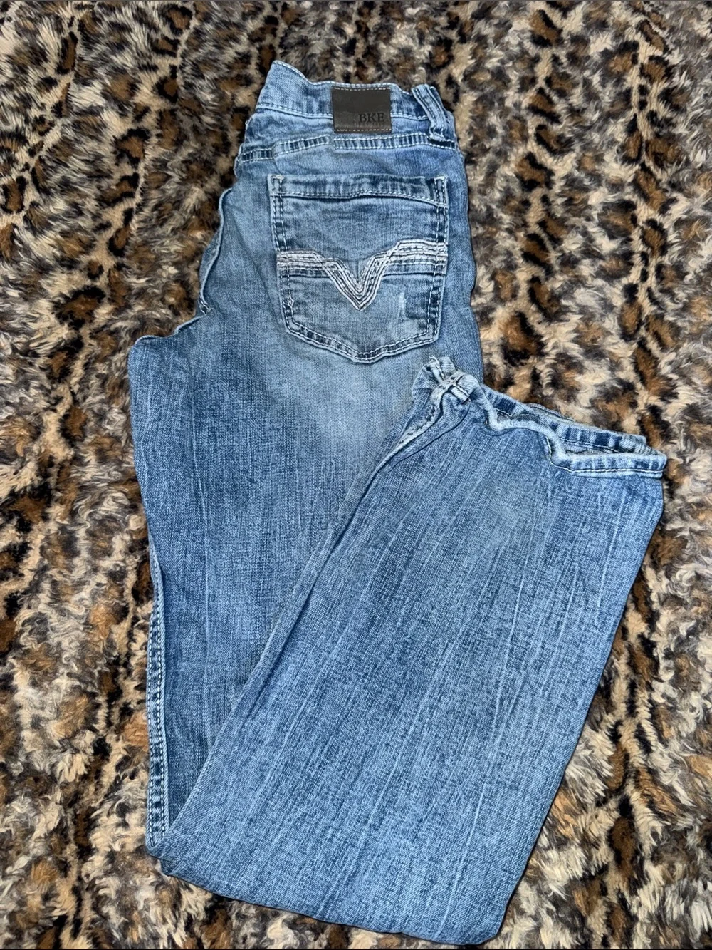 Distressed boys Blue Denim Jeans